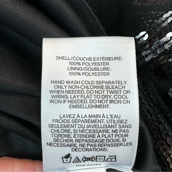 Express Sequin/Mesh Longsleeve Mini Dress Size: S Color Black NWT. - Picture 11 of 12